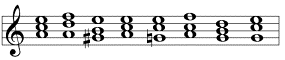 Modulation von a-Moll nach C-Dur